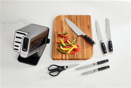 Taco de cuchillos con afilador incorporado
