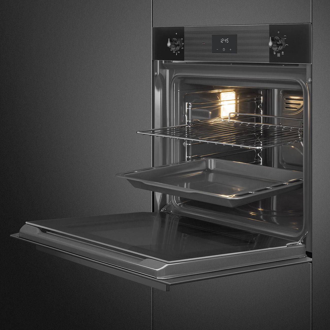 Horno Smeg ventilado 60cm Negro - Jemaq